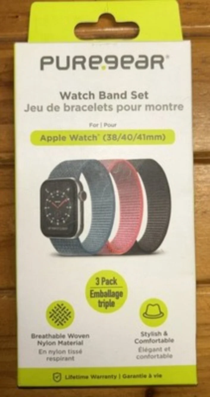 PureGear Watch Band Set for Apple Watch 3-Pack, 38/40/41mm